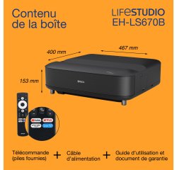 Epson Lifestudio Grand EH-LS670B - Noir métallisé