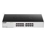 D-Link GO-SW-16G Non-géré L2 Gigabit Ethernet (10/100/1000) 1U Noir