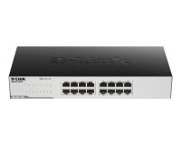 D-Link GO-SW-16G No administrado L2 Gigabit Ethernet (10/100/1000) 1U Negro