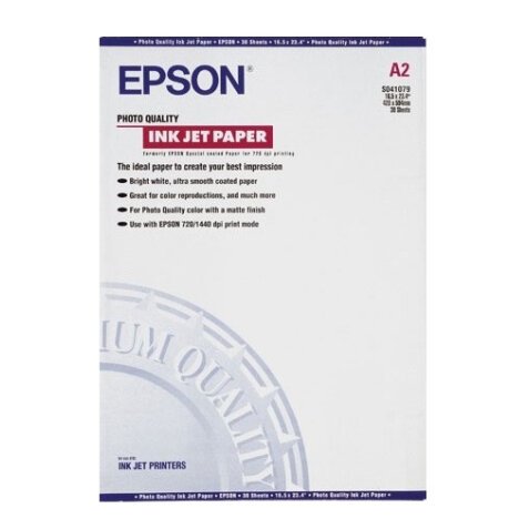 Epson Photo Quality Ink Jet Paper, DIN A2, 102g/m², 30 Sheets