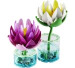 LEGO Botanicals 11511 Ninfee, Piante Artificiali con Fiori Finti in 2 Vasi, Decorazione Camera da Letto, Regalo Bambini 9+