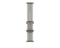 Apple Bracelet Océan gris translucide 49 mm - Finition titane noir