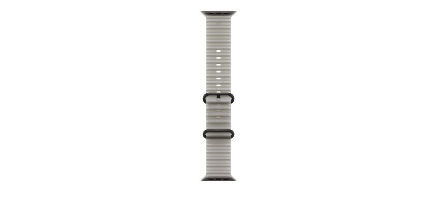 Apple Bracelet Océan gris translucide 49 mm - Finition titane noir