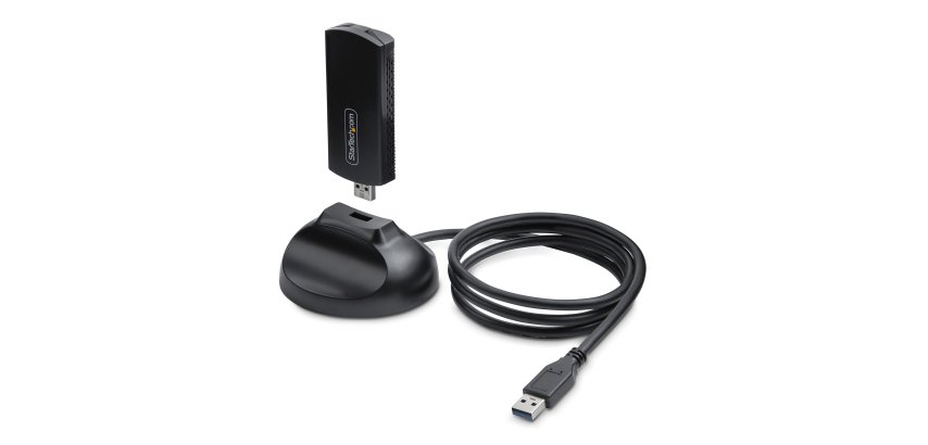 StarTech.com Wi-Fi 6E USB Adapter/Dongle, For Desktop/Laptop PC, Wireless NIC w/Foldable Antenna, WiFi Adapter Supports 802.11 b/g/n/ac/ax, 2.4/5/6 GHz Network Compatible