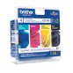 Brother LC1100VALBPRF cartuccia d'inchiostro 4 pz Originale Resa standard Nero, Ciano, Magenta, Giallo