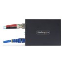 StarTech.com Convertisseur de Média Gigabit Ethernet Cuivre vers Fibre Optique, SM LC, 20 km, 10/100/1000 Mbps, RJ45 vers LC, Entièrement Métallique, Trames Jumbo 9K, Conforme TAA