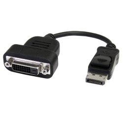 StarTech.com Adaptador DisplayPort a DVI - Conversor Activo de Vídeo DisplayPort a DVI-D de 1080p - Cable Adaptador Tipo Dongle DP 1.2 a DVI - Adaptador DP a DVI - Conector DP con Pestillos