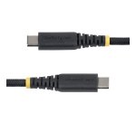 StarTech.com Cable de Carga USB-C Trenzado de TPE y Nailon de 15cm - Cable Cargador USB Tipo C - - Cable Cargador para Portátil o Tablet - Cable de Servicio Pesado - USB 2.0 - PD 60W 3A - Negro