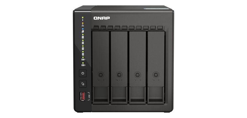 QNAP TS-453E NAS Tower Intel® Celeron® J6412 8 Go 0 To QNAP QTS Noir