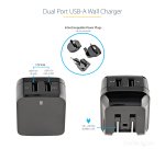 StarTech.com Dual-Port USB Wall Charger - International Travel - 17W/3.4A - Black