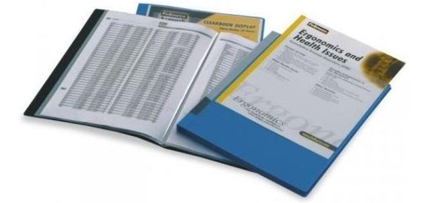 Portalistini personalizzabile Display - 21,5 x 30 cm - 20 buste - nero - Fellowes