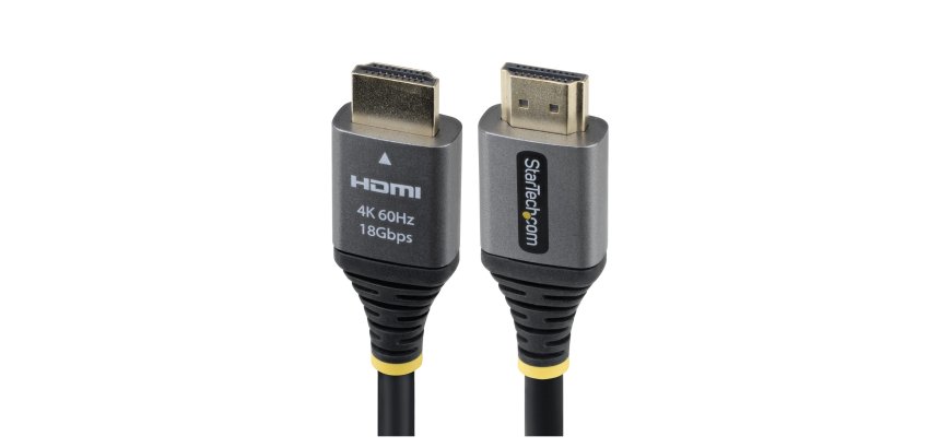 StarTech.com 1,5m Premium Gecertificeerde High Speed HDMI Kabel, 4K 60Hz/1440p 144Hz, HDMI 2.0 Kabel, HDR10/ARC, 18Gbps, 4K HDMI, Monitor/TV/Display, TPE-mantel
