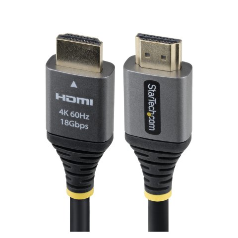 StarTech.com Cable HDMI 2.0 Certificado Premium de Alta Velocidad de 1,5m - 4K 60Hz/ 1440p 144Hz - Cable HDMI 2.0 con HDR10 ARC - 18Gbps - Cable HDMI 4K para Monitor/TV