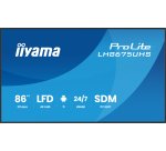 iiyama LH8675UHS-B2AG Écran d'affichage dynamique Écran plat de signalisation numérique 2,17 m (85.6") LCD Wifi 500 cd/m² 4K Ultra HD Noir Intégré dans le processeur Android 11 24/7