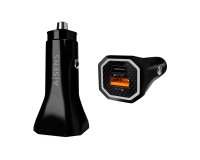 AISENS Cargador de Coche 38W,1XUSB-C PD3.0 20W,1XUSB-A QC3.0 18W, Negro