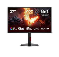 AOC G4 Q27G4ZDRAD Monitor PC 67,3 cm (26.5") 2560 x 1440 Pixel Quad HD OLED Nero, Rosso