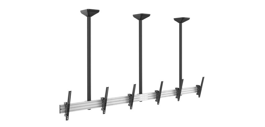 Equip Montaggio a soffitto a tre schermi da 45” a 50”