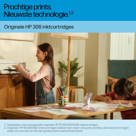 HP 308 originele 2-pack combo zwarte/driekleureninktcartridges