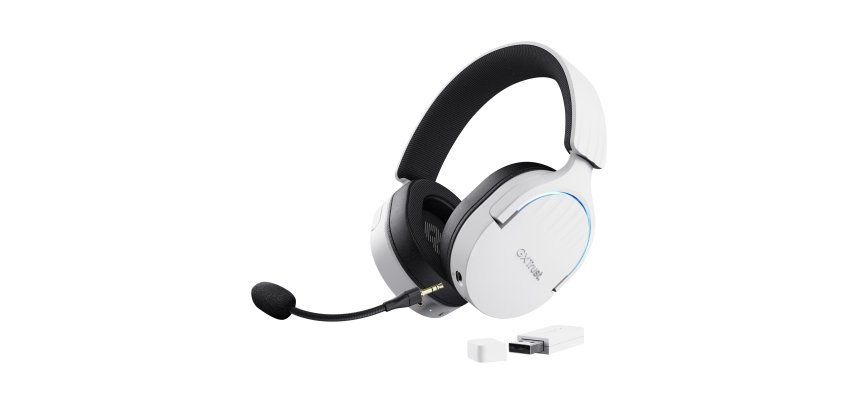Trust GXT 491W FAYZO Casque Avec fil &sans fil Arceau Gaming USB Type-C Bluetooth Noir, Blanc