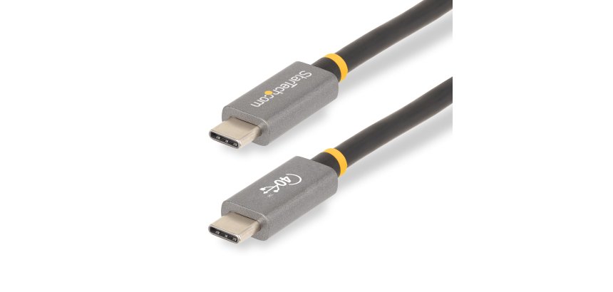 StarTech.com Câble USB4 de 1m 40Gbps, 240W (5A) Power Delivery, 8K 120Hz/4K 240Hz DP Alt Mode, Câble USB-C Certifié USB-IF - Compatible Thunderbolt