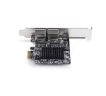 StarTech.com Carte Réseau PCIe Gigabit 5G à 2 Ports, Carte LAN PCI Express 5G/2,5G/1G/100M/10M, Realtek RTL8126, Windows et Linux, Conforme TAA