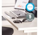 Fellowes Wrist Rest - Crystals Gel Wrist Rest with Non Slip Rubber Base - Ergonomic Mouse Mat Wrist Support, Keyboard Wrist Rest for Computer, Laptop, Home Office Use - Black