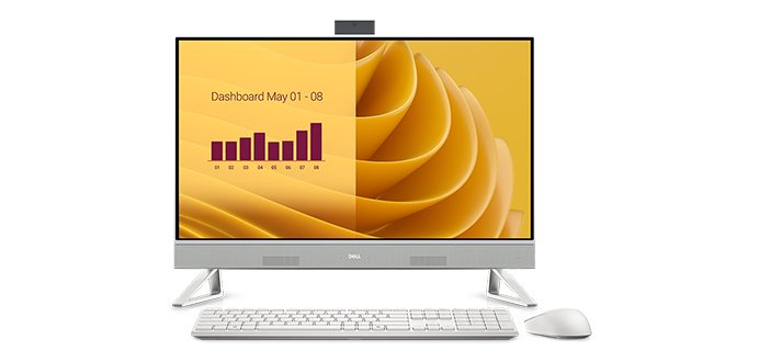 DELL EC27250 Intel® Core™ i5 i5-1334U 68.6 cm (27") 1920 x 1080 pixels All-in-One PC 16 GB DDR5-SDRAM 512 GB SSD Windows 11 Pro Wi-Fi 6E (802.11ax) Pearl, White