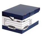Conteneur maxi bankers box heavy duty carton coloris blanc bleu montage automatique
