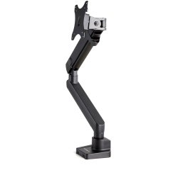 StarTech.com Monitorarm voor Bureaumontage met 2x USB 3.0 Poorten, Smalle Full Motion Monitorbeugel voor één VESA Scherm tot 34" (8kg), Klem/Doorvoertule, Mechanische Veer