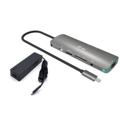 i-tec USB-C Metal Nano Docking Station 4K HDMI LAN with Power Delivery 100W + Universal Charger 100W