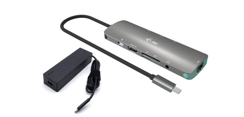 i-tec USB-C Metal Nano Docking Station 4K HDMI LAN with Power Delivery 100W + Universal Charger 100W