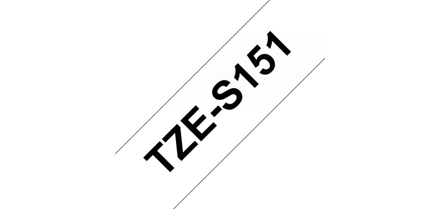 Casete de cinta laminada original negro sobre transparente 24 mm x 8 m