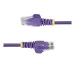 StarTech.com Câble Ethernet CAT6 Violet Fin de 50cm, Sans Accroc, 100W PoE, UTP, LSZH, Fil de Cuivre Pur 28AWG, Cordon Patch Réseau RJ45 avec Serre-Câble, Contrôlé Fluke