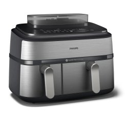 Philips 5000 series NA555/00 fryer Double 9 L Stand-alone 2750 W Hot air fryer Silver