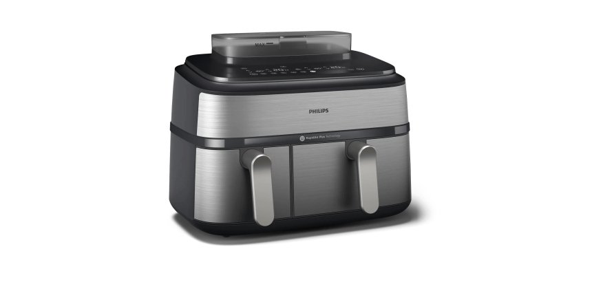 Philips 5000 series NA555/00 fryer Double 9 L Stand-alone 2750 W Hot air fryer Silver