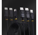 StarTech.com Cable KVM DisplayPort de Doble Pantalla con USB 5Gbps de 1,8m - 4K 60Hz - DP 1.2 - Cable para Conmutador KVM para Dos Monitores