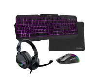 CoolBox Pack gaming DeepX-Wing 2 teclado Ratón incluido Juego USB QWERTY Español Negro