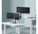 AISENS Soporte de Mesa ECO Giratorio e Inclinable para Monitor/TV 9Kg (3 Pivotes, 2 Brazos) de 17-32, Negro