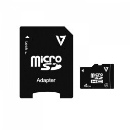 V7 VAMSDH4GCL4R-2E 4 GB MicroSDHC Clase 4