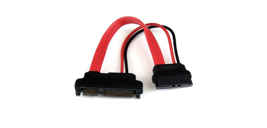 StarTech.com Adaptador Cable SATA 15cm Slimline Línea Delgada a SATA con Alimentación Corriente - Hembra a Macho