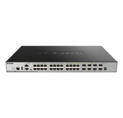 D-Link DGS-3630-28PC/SI/E commutateur réseau Géré L3 Gigabit Ethernet (10/100/1000) Connexion Ethernet, supportant l'alimentation via ce port (PoE) Noir, Gris