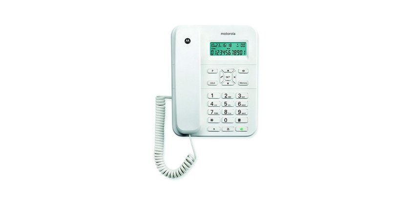 Motorola CT202 Teléfono analógico Identificador de llamadas Blanco