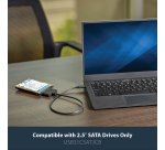 StarTech.com SATA to USB-C Cable, USB 10Gbps to 2.5in SATA I II III Hard Drive Adapter, External Converter for SSD or HDD Data Transfer