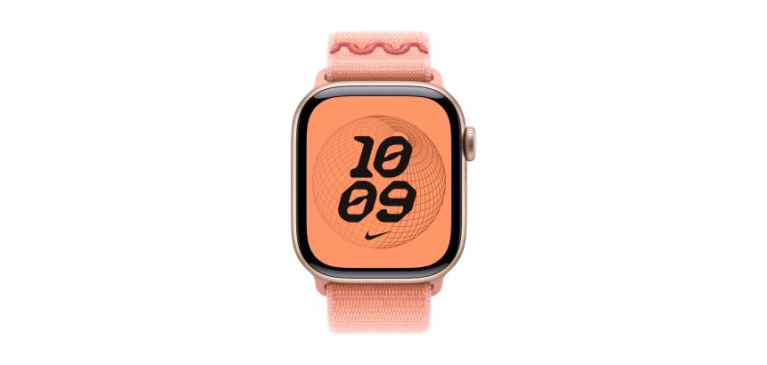 Apple Nike Sport Loop Band Roze Nylon, Gerecycled polyester, Spandex