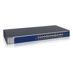 NETGEAR XS724EM Géré L2 10G Ethernet (100/1000/10000) 1U Bleu, Gris