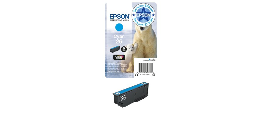 Epson 26 - cyan - original - ink cartridge