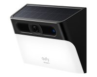 Eufy Cámara solar con luz de pared Security S120, cámara solar inalámbrica exterior, cámara 2K, energía inagotable, luz activada por movimiento, detección IA, IP65 impermeable, foco, sin cuota mensual