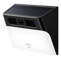 Eufy Cámara solar con luz de pared Security S120, cámara solar inalámbrica exterior, cámara 2K, energía inagotable, luz activada por movimiento, detección IA, IP65 impermeable, foco, sin cuota mensual