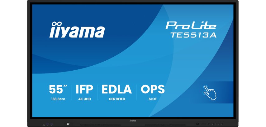 iiyama TE5513A-B3AG Écran d'affichage dynamique Écran plat interactif 138,7 cm (54.6") LCD Wifi 500 cd/m² 4K Ultra HD Noir Écran tactile Intégré dans le processeur Android 24/7