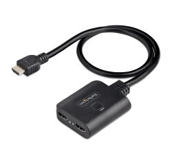 StarTech.com Splitter HDMI 4K a 2 Porte - Sdoppiatore Video HDMI 2.0 4K 60Hz con 1 Ingresso e 2 Uscite - Hub HDMI HDR/HDCP 2.2 - Multipresa HDMI con cavo da 50 cm - Alimentazione da USB o con Alimentatore (incl.)